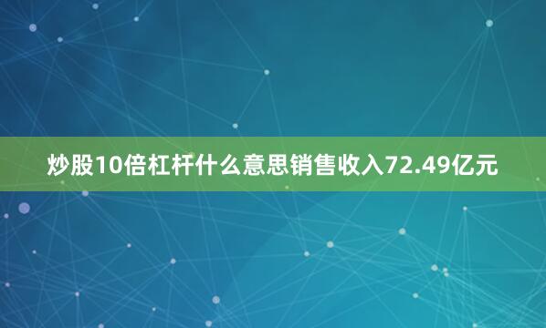 炒股10倍杠杆什么意思销售收入72.49亿元